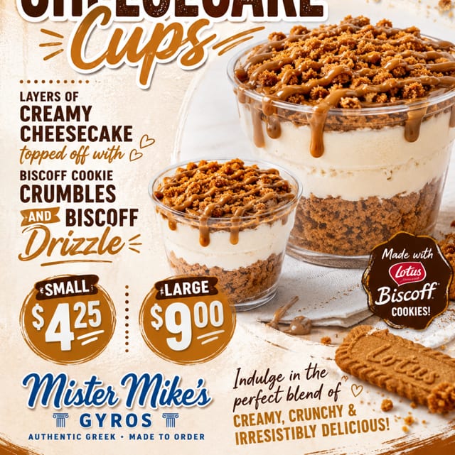 Large Biscoff Cheesecake Cup.