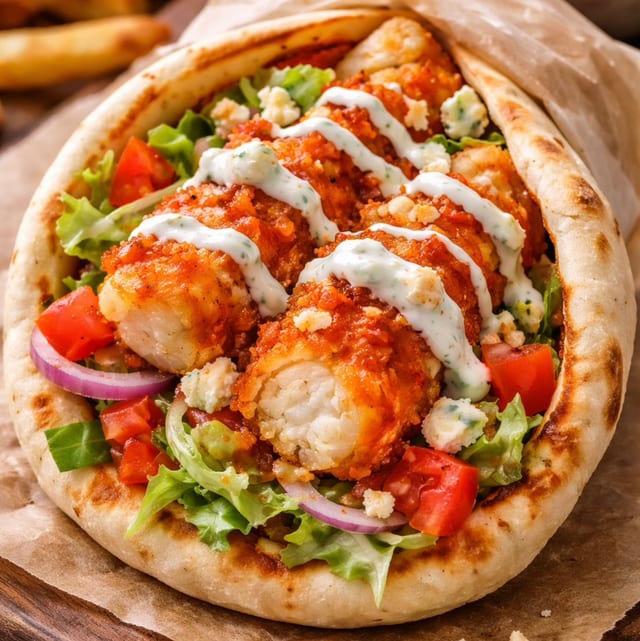 Buffalo Haddock Gyro.