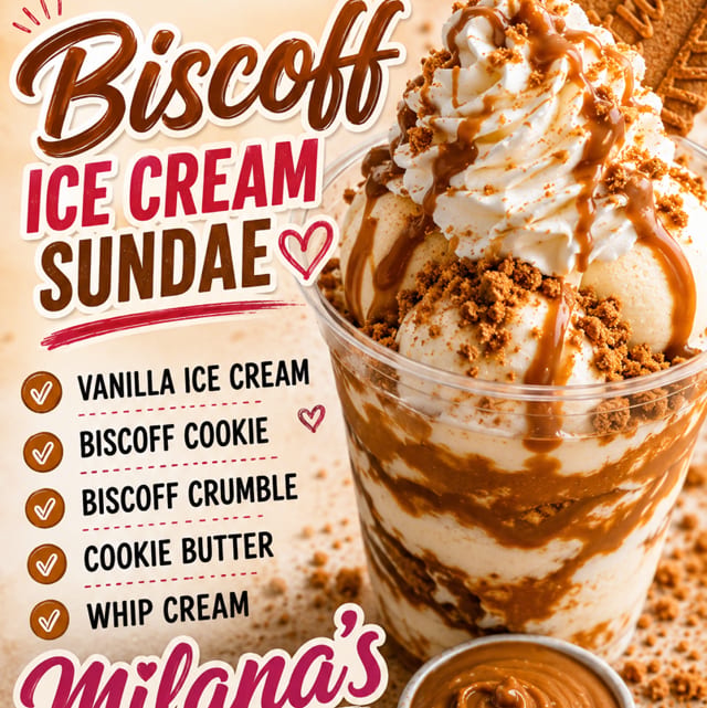 Biscoff Ice Cream Sundae.
