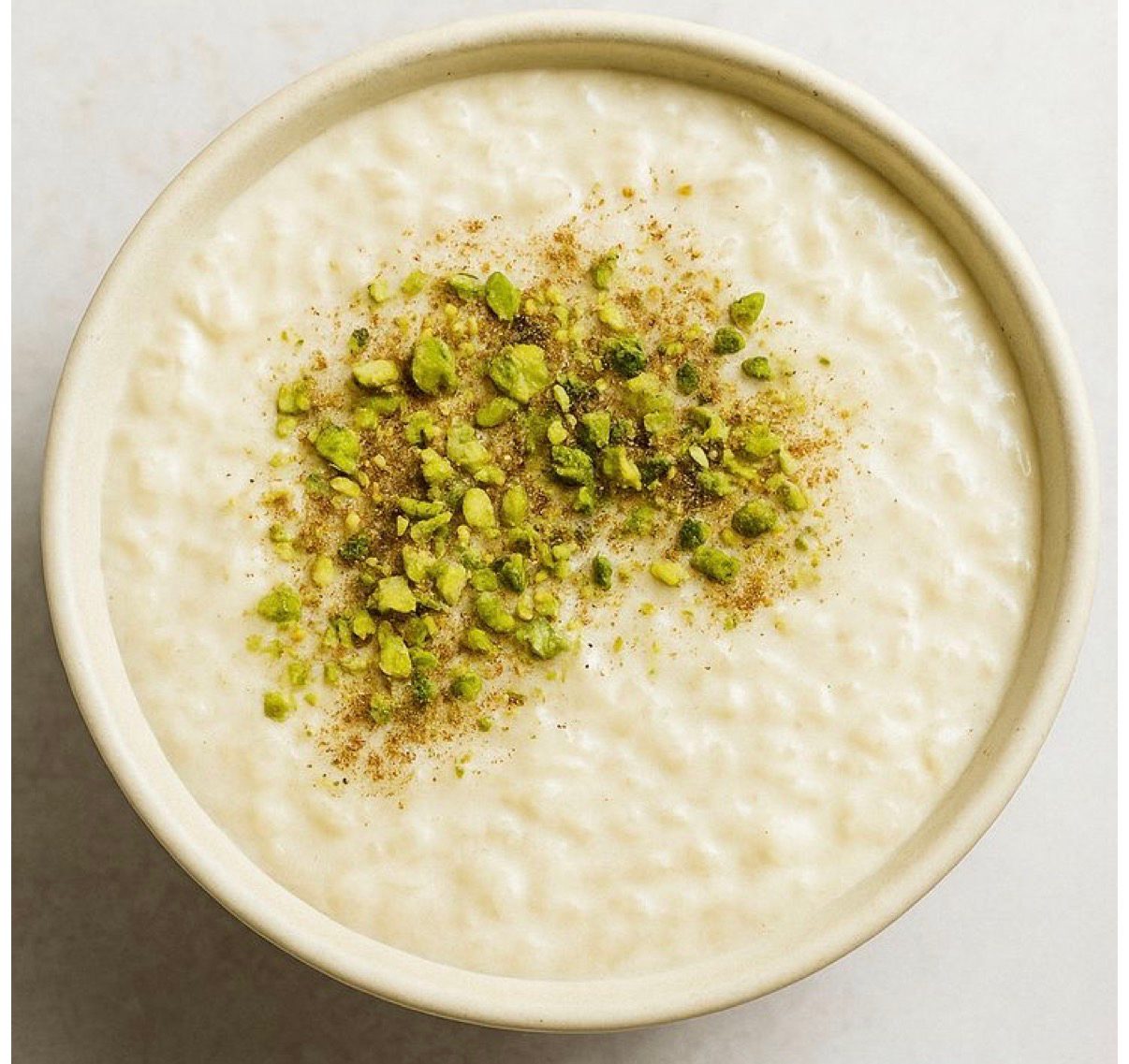 Pistachio Rice Pudding.